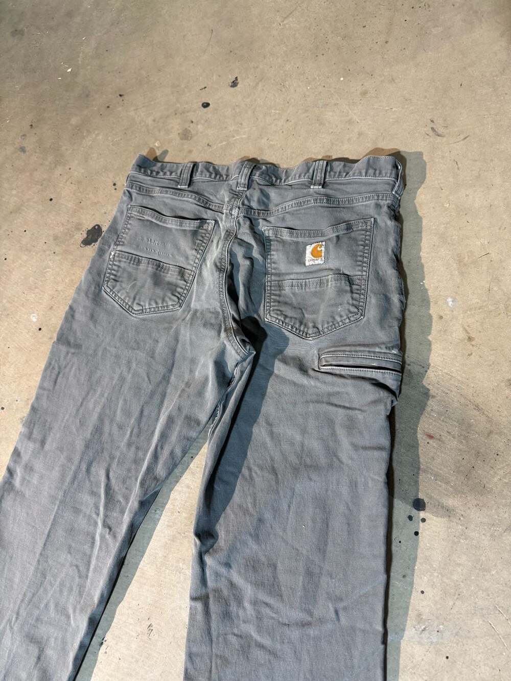 Carhartt Relaxed Fit Gray Canvas Utility Work Pants 36x32